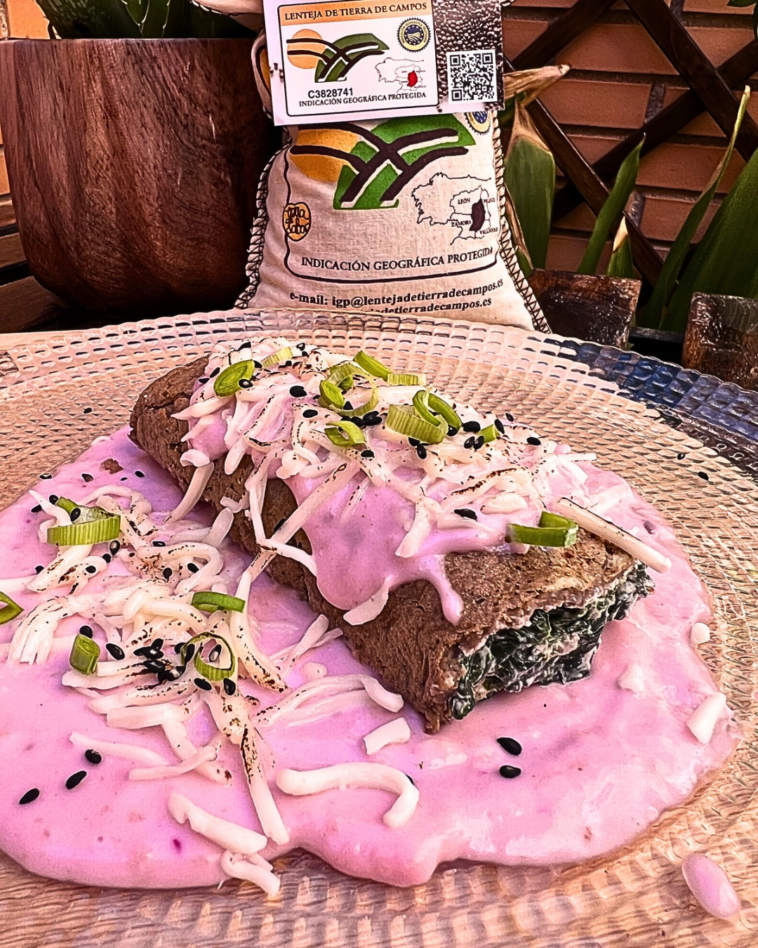 Canelón de Lenteja con Bechamel Pink